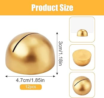 12pcs Round Table Number Stands, Modern Place Card Holders Table Number Clips Table Number Holder... | Amazon (US)