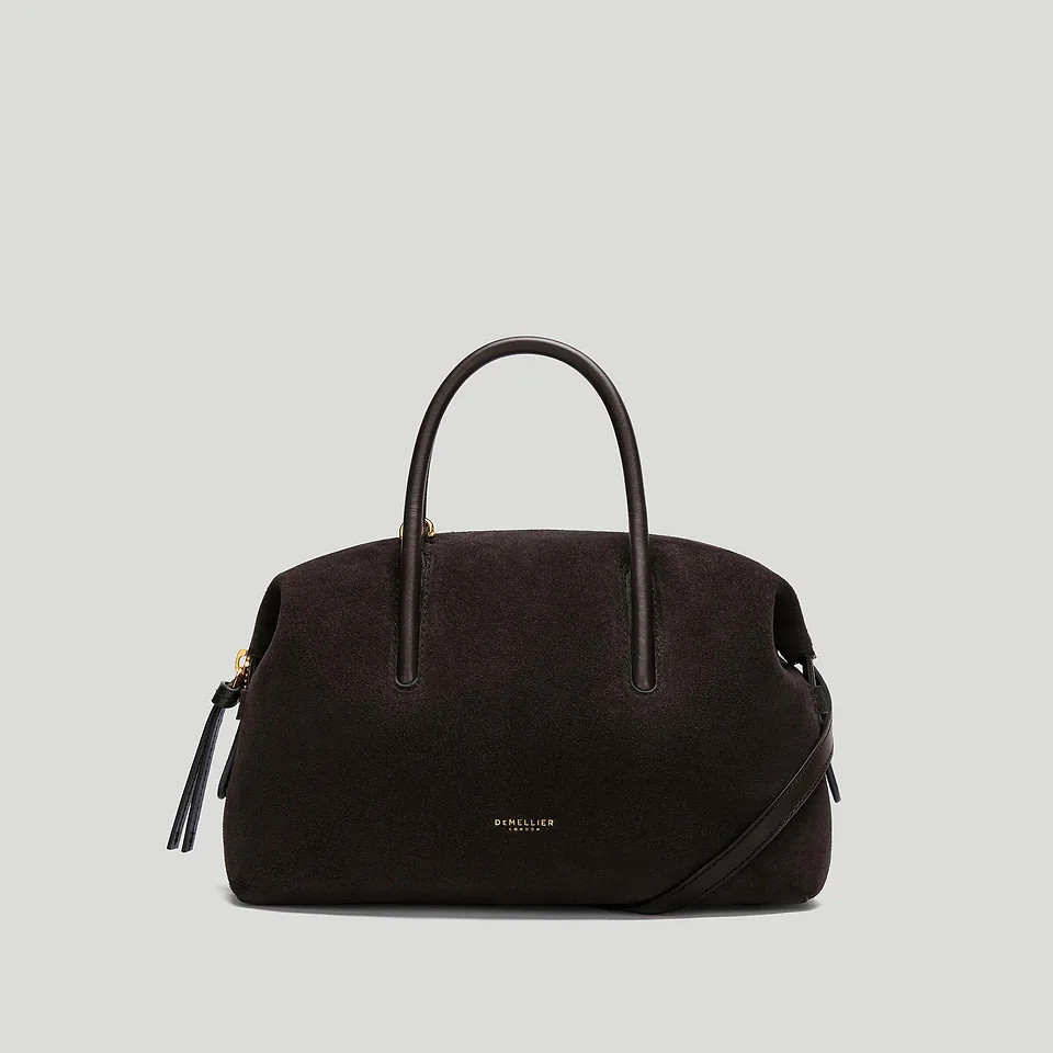 The Small Stockholm | Dark Chocolate Suede & Dark Chocolate Smooth | DeMellier | DeMellier