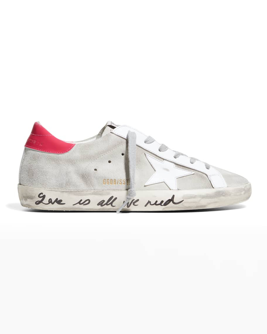 Golden Goose Superstar Love Is All We Need Low-Top Sneakers | Neiman Marcus