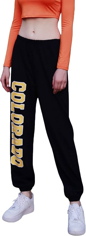 SOLY HUX Women's Butterfly Print Drawstring High Waisted Sweatpants Joggers Pants | Amazon (US)