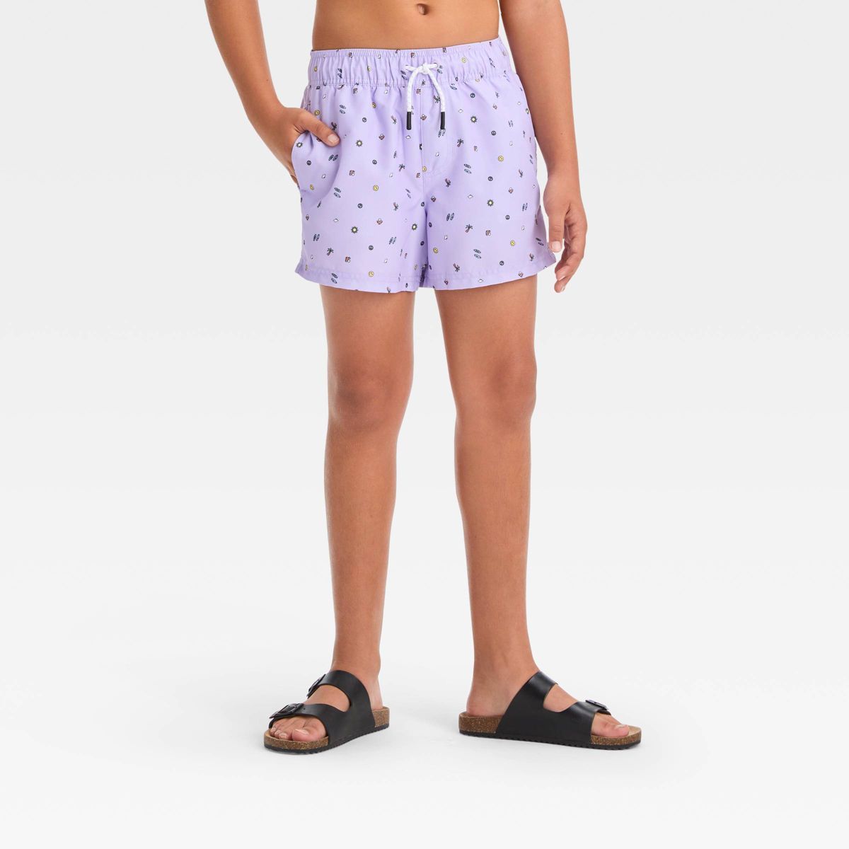 Boys' Shapes Printed Swim Shorts - art class™ Purple | Target