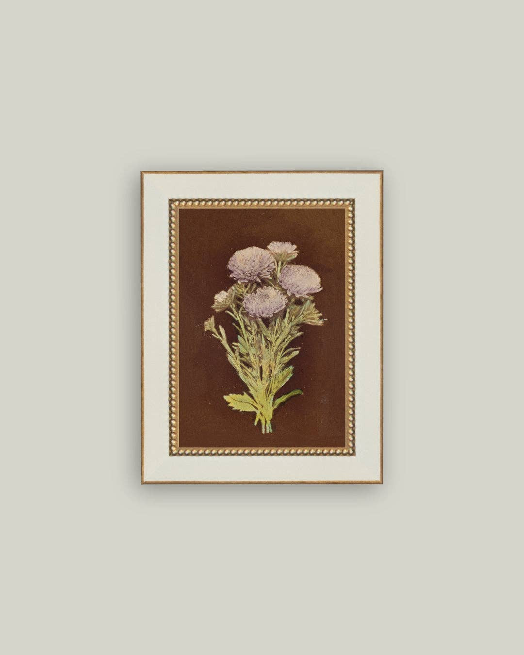 Lilac Dahlia Framed Antique Inspired Art | By Luxe B Co. | luxe bCO