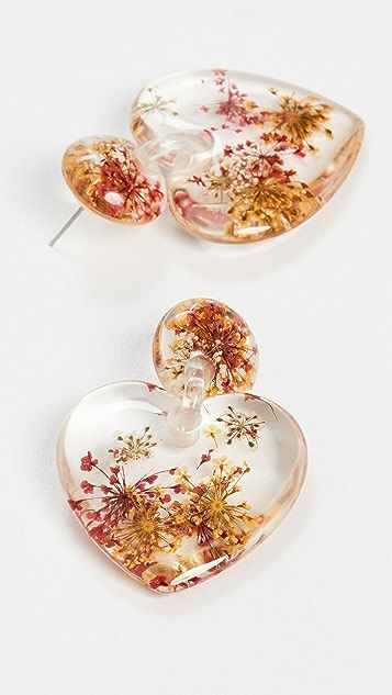 Dried Floral Heart Earrings | Shopbop