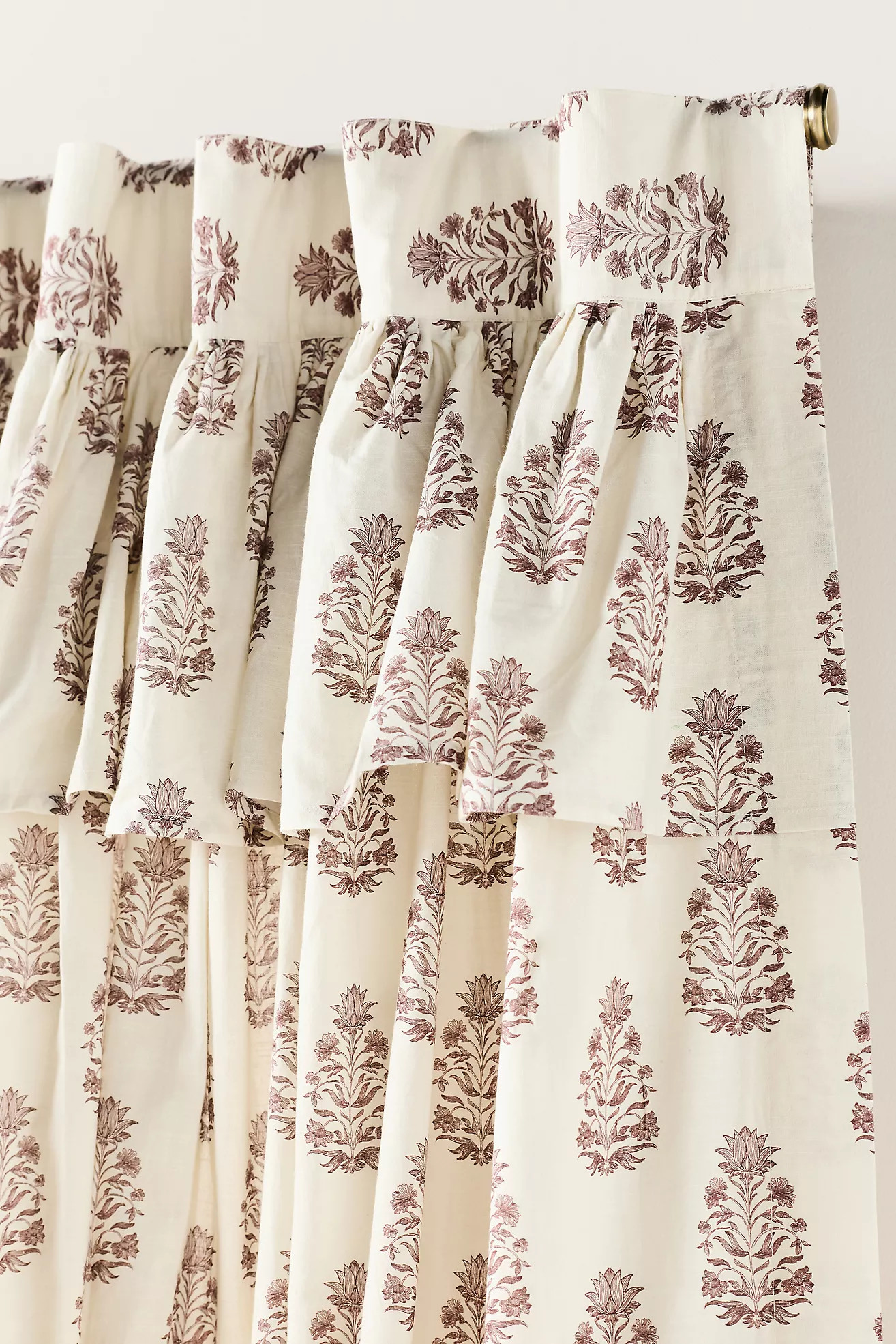 Evita Cotton Printed Valence Curtain | Anthropologie (US)