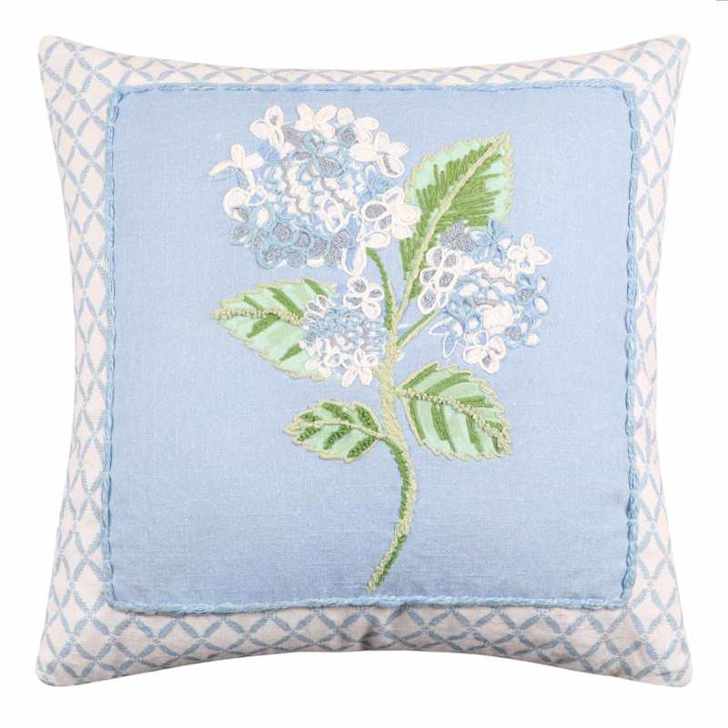 Providence Embroidered Hydrangea Throw Pillow, 18" | At Home