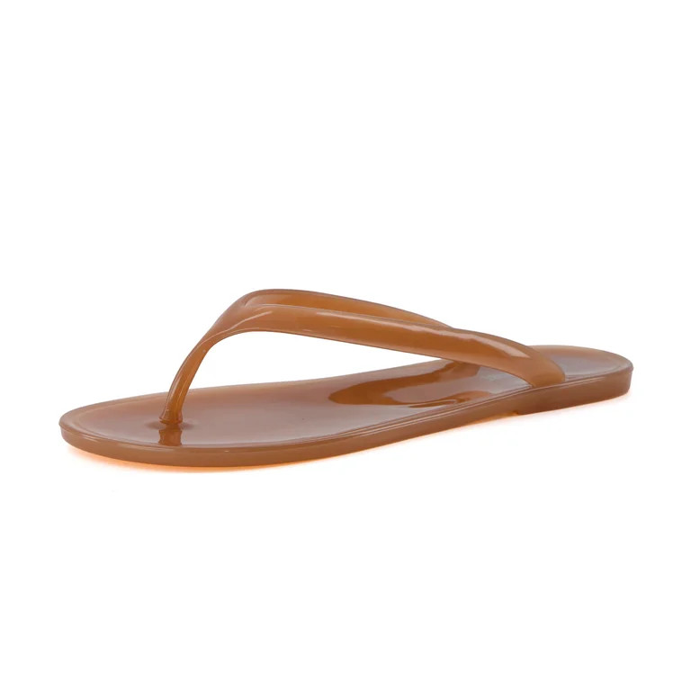 Cushionaire Splash Jelly Flip Flops for Women With Flexible Sole, Soft Footbed Summer Sandals for... | Walmart (US)