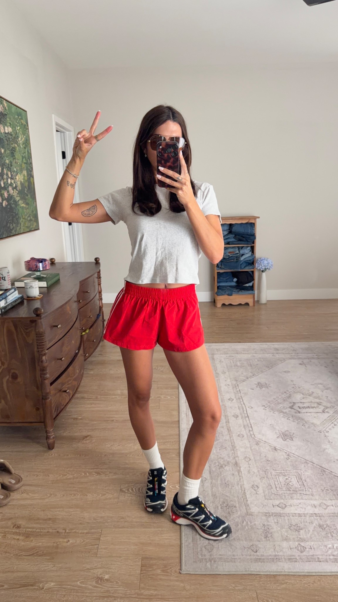 Walk outfit! Top is brandy melville but S in shorts 

#LTKootd #LTKfitnessgoals #LTKActive