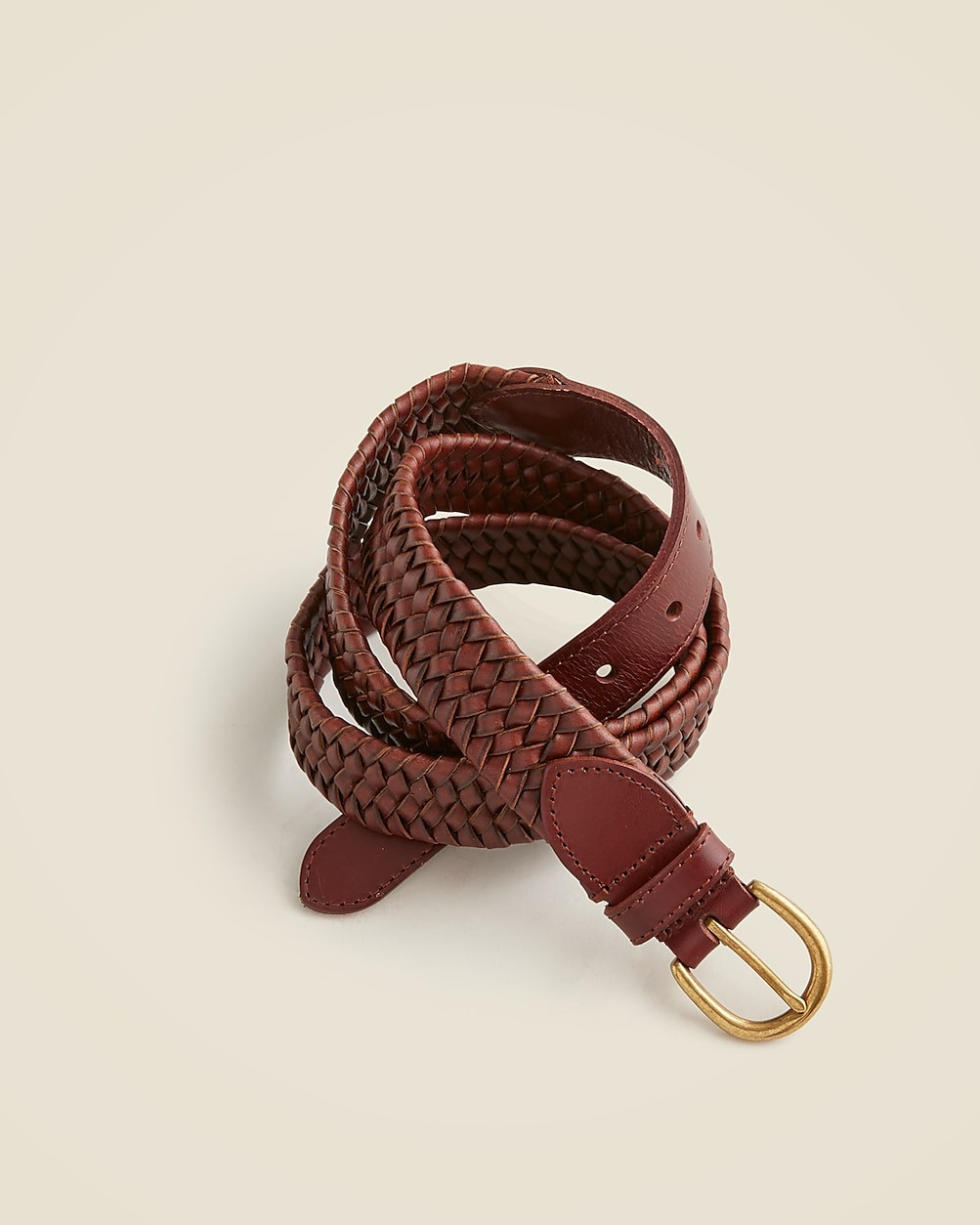 Woven elasticated Italian leather belt | J. Crew US