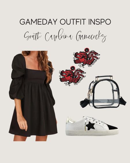 College Football. Gamday Attire. South Carolina Gamecocks. Gameday Outfit. University of South Carolina Gamecocks. Garnet and Black. Gameday outfit inspiration. Tailgate Outfit. College
football.

#LTKU #LTKunder50 #LTKunder100