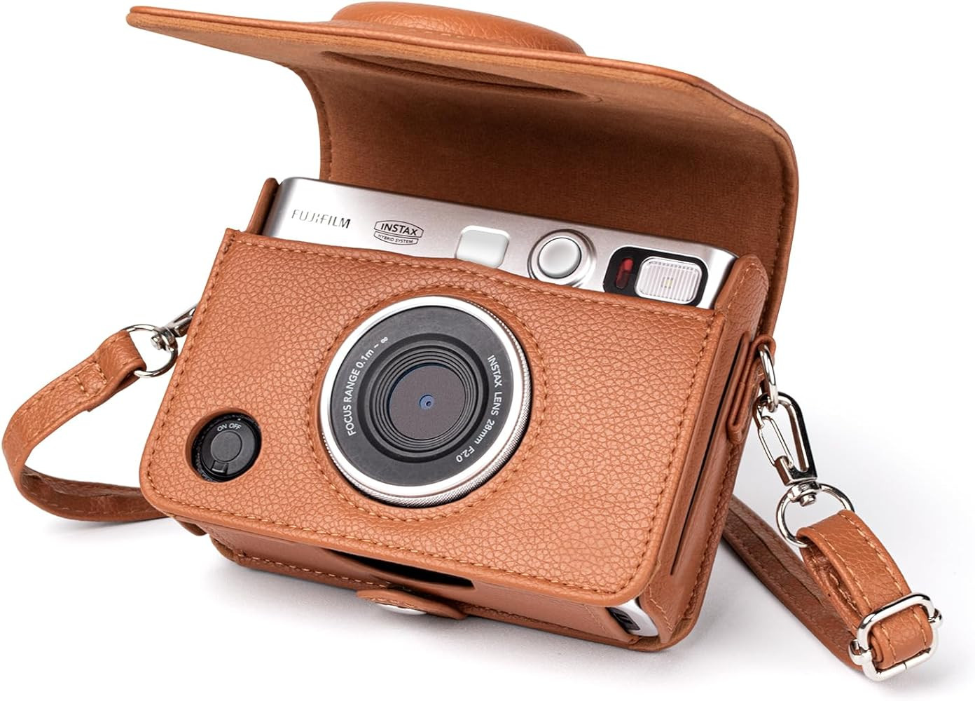 MUZIRI KINOKOO Instax Mini EVO Case with Photo Print Slot Lychee-Grain PU Leather Fuji Mini EVO C... | Amazon (US)
