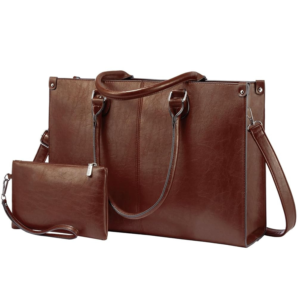 LOVEVOOK Laptop Bag for Women, 15.6 inch Laptop Tote Bag Vintage Work Bags for Women Computer Bag... | Amazon (US)
