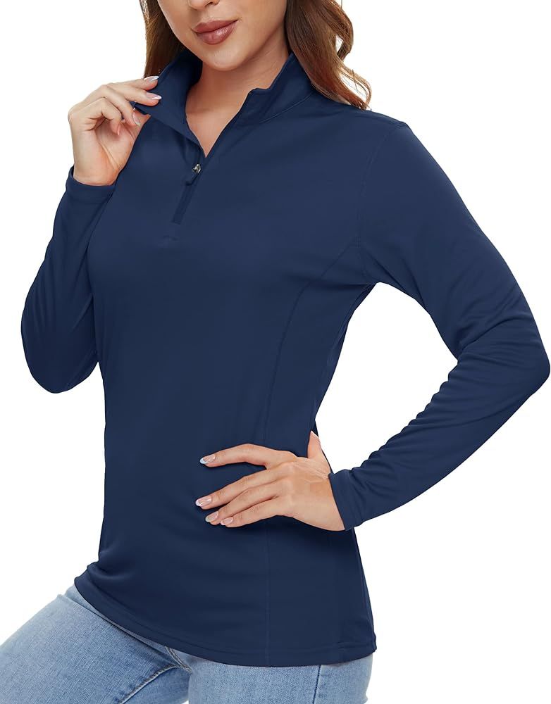 TACVASEN Women's UV Protection Shirts Quarter Zip Pullover Womens UPF 50+ Long Sleeve Shirts Golf... | Amazon (US)