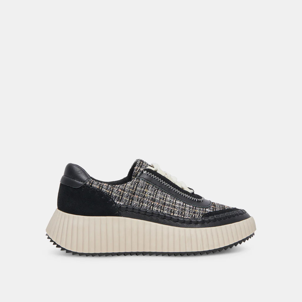 DOLEN SNEAKERS BLACK MULTI WOVEN | DolceVita.com