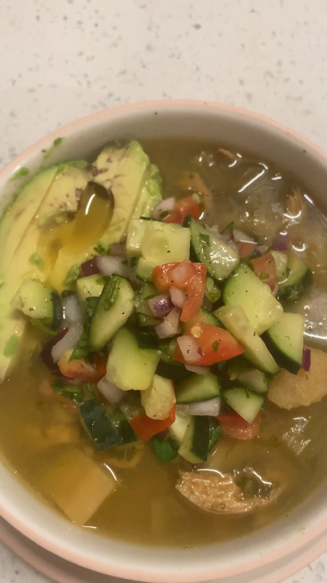 My go-to Chicken Soup recipe! 🥘
Some ingredients not shown because, well…. it’s a secret! I have mine with avocado plus a delicious mix of cucumber, tomato, lime juice and onion.  Do you want to see more?
.
.
.
.
.
.
.
.
.
.
.
.
.
.
.
.
#asmr #asmrcooking #chickensoup #homemadesoup #soup #winterweather #cooking #cookingvideos

#LTKGiftGuide #LTKFamily #LTKHome
