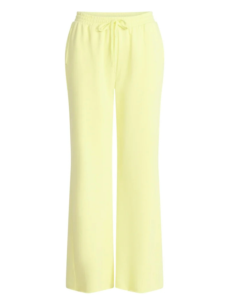 Scoop Women’s Mineral Washed Fleece Flare Leg Sweatpants, Sizes XS-XXL | Walmart (US)