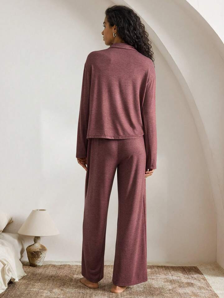 Soft Fleece Pajama Set | SHEIN
