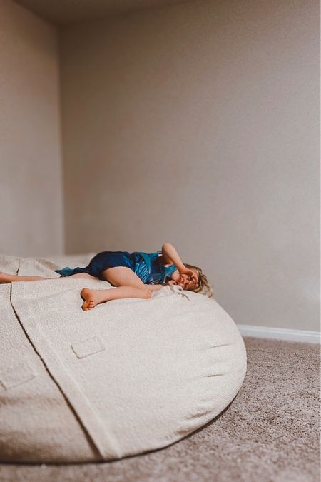 The most cozy little girl || beanbag living room cozy comfy big bean bag lovesac neutral home decor living area teens room bouclè girls room beige home boho modern pbt pottery barn Freckleddoe 

#LTKsalealert #LTKU #LTKhome