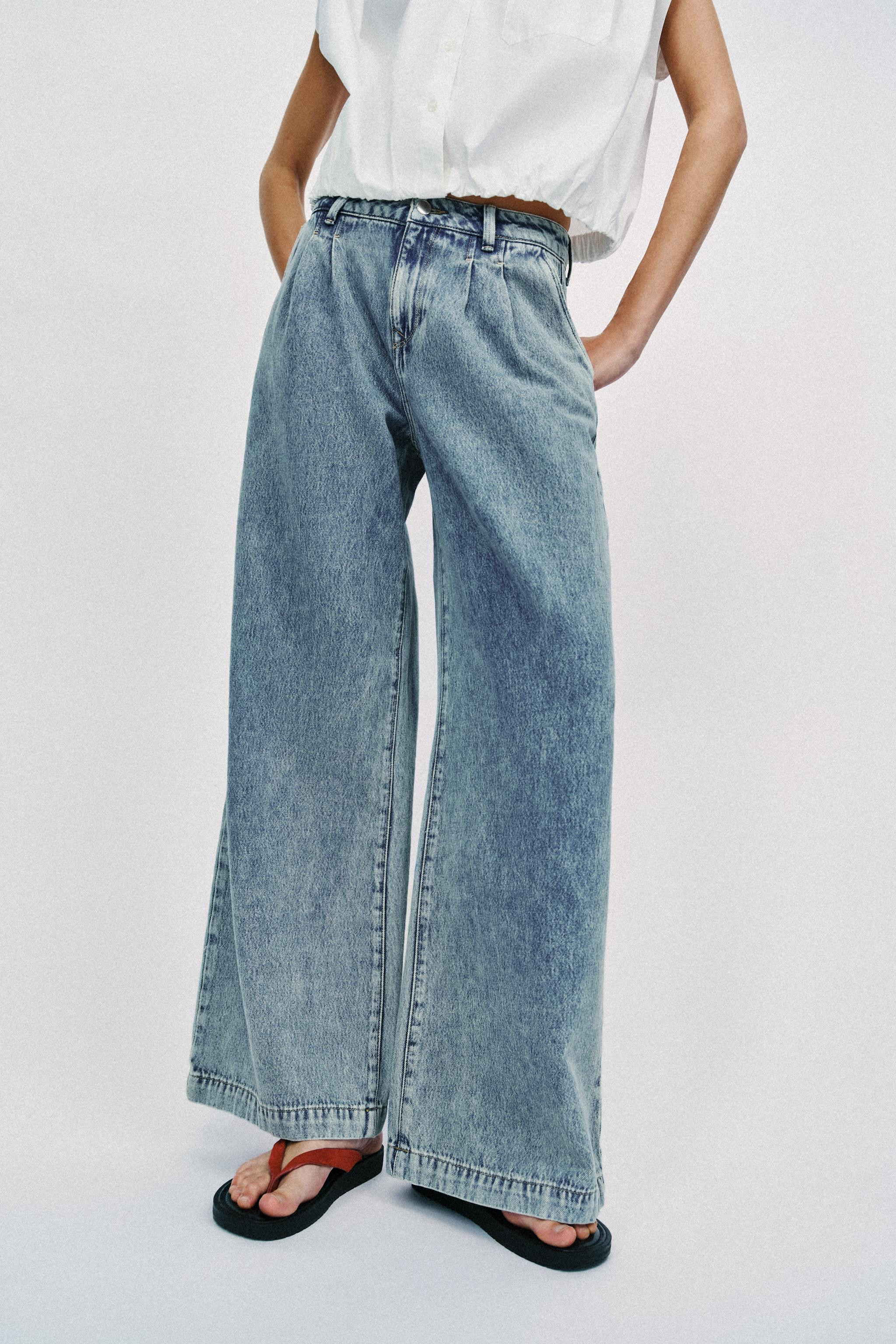 Z1975 WIDE LEG JEANS WITH DARTS | Zara US