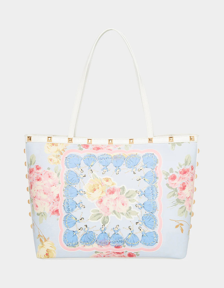 FLORAL PRINT TOTE BLUE | Betsey Johnson