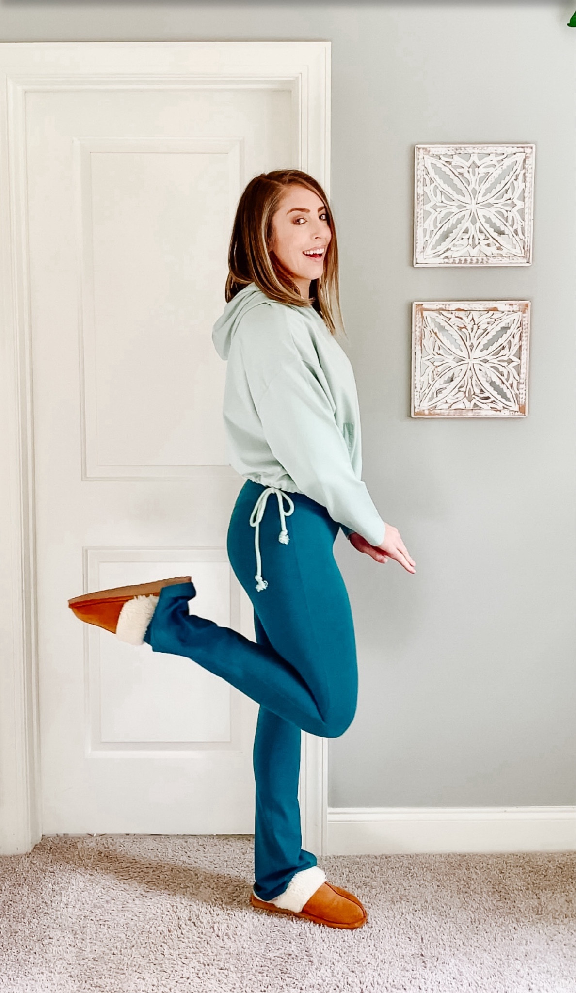 Stylish athleisure outfit, casual loungewear for women, comfortable workout clothes, trendy fitness apparel, Outdoor Voices Cropped Boxy Hoodie, lululemon Align™ Mini-Flared Pant, Old Navy UltraLite Rib-Knit T-Shirt, and Litfun Fuzzy Memory Foam Slippers. Emphasize the versatility with phrases like perfect for workouts, yoga, or lounging at home, Ugg slipper alternatives, budget-friendly cozy slippers, Ugg-style house shoes, and comfy slipper dupes, tall girl fashion-friendly, stylish options for tall women, trendy outfits for taller ladies, and fashionable choices for taller figures

Tall women fashion | Tall girl fashion | Tall girl | Tall women 


Body Hoodie - Small
LuLuLemon Yoga Pants - Size 6
Cropped White Tee - Medium Tall
Slippers - 10.5-11

#LTKstyletip #LTKGiftGuide #LTKmidsize