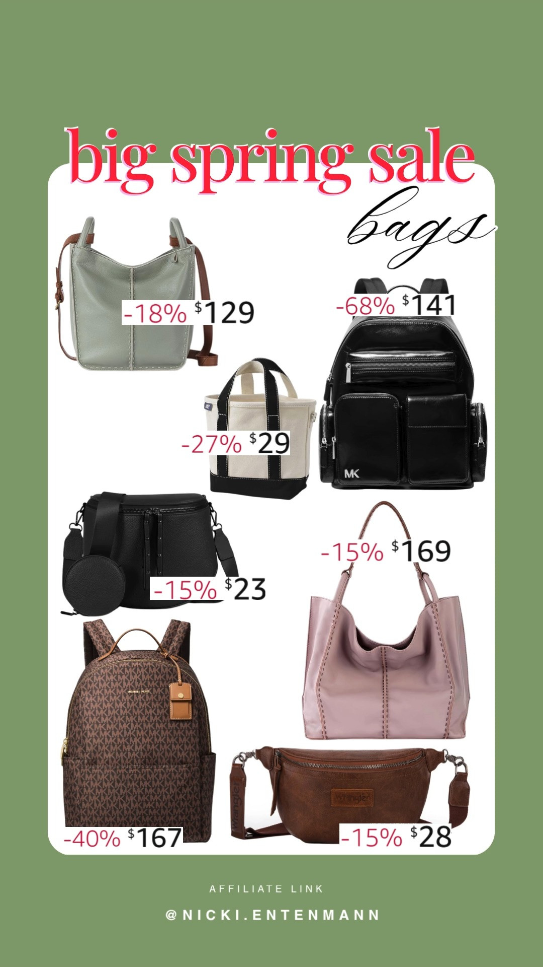 Check out these stylish bags perfect for any occasion, now on sale! From everyday totes to crossbody bags, find your perfect match. 
#SpringSale #BagSale #AmazonFinds #StyleEssentials 

 #LTKdayinmylife #LTKSaleAlert #LTKTravel