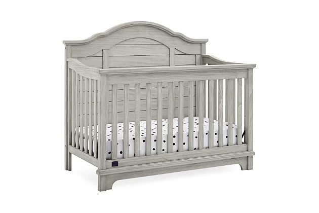 Delta Children Kids Asher 6-in-1 Convertible Crib With Toddler Rail, Rustic Mist | Ashley | Ashley Homestore