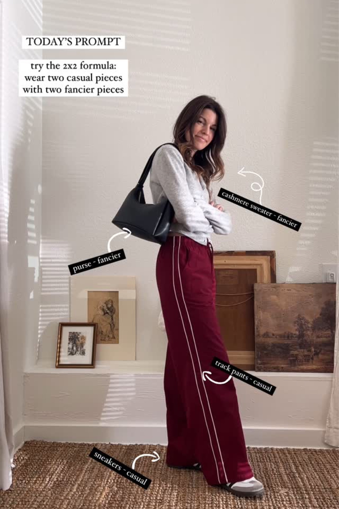 I’ll say it again — one of my absolute favorite things about personal style is that we can all start with the same prompt, and end up with wildly and beautifully different outcomes. 🤍 

Tag me if you’re following along so I can see your take on today’s prompt. I’m already loving seeing your outfits!

Comment “prompts” and I’ll send you my one-page PDF guide with 28 unique outfit building concepts you can apply to your clothes, no matter your style.

See you tomorrow!