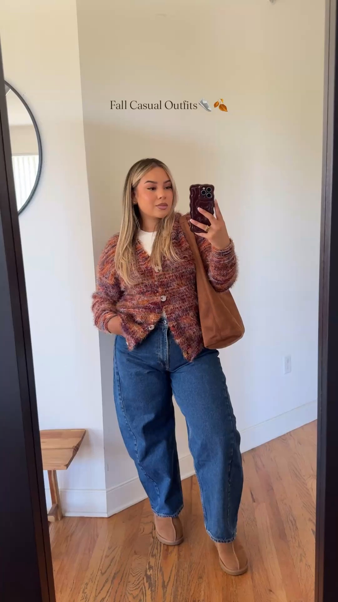 Fall Casual Outfits🤎🍂 sizing ⬇️ 

A&F Jeans Curve 31 Regular length- Dark & Rinse color 
Fuzzy cardigan: M 
Navy Sweater: S(runs big) 
Brown Halloween Sweater: M 
Adidas striped T: M

#LTKSeasonal #LTKMidsize #LTKStyleTip