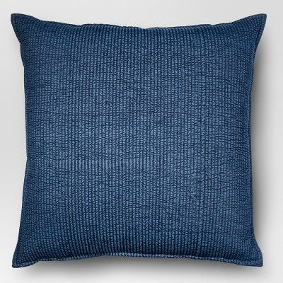Chambray Denim Oversize Square Throw Pillow Blue - Threshold™ | Target
