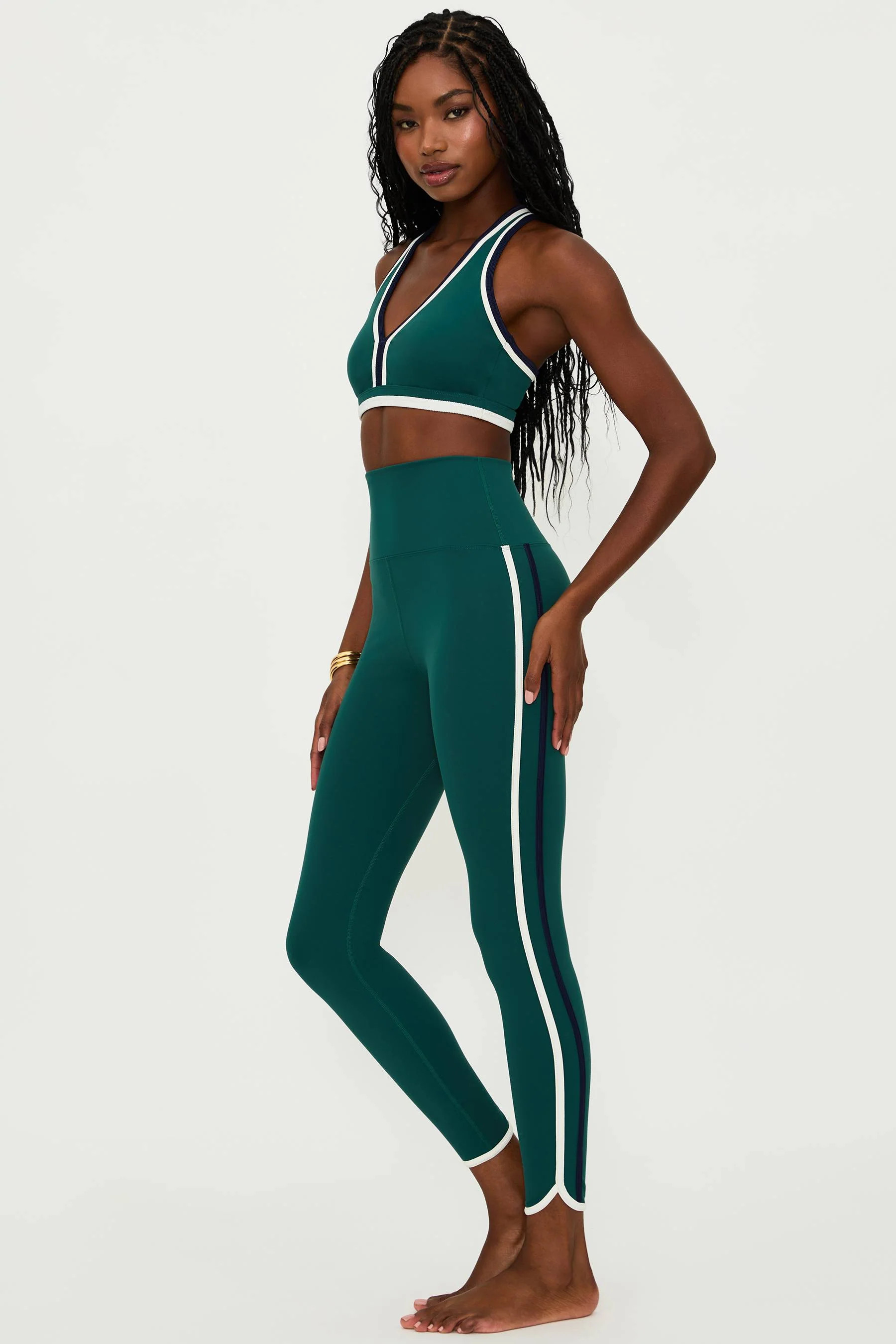 Nella Legging Pine Green Colorblock | Active Leggings | Beach Riot | Beach Riot