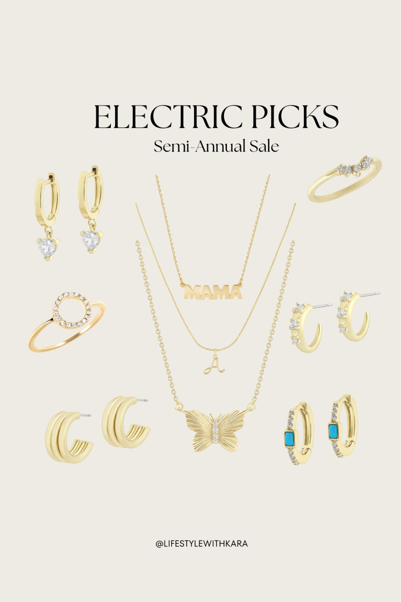 I get asked about my jewelry all the time and most of my favorite pieces are from electric picks! They’re having a HUGE semi-annual sale rn making some of these pieces over HALF OFF - run 🤩💎 

#LTKFindsUnder50 #LTKStyleTip #LTKFindsUnder100