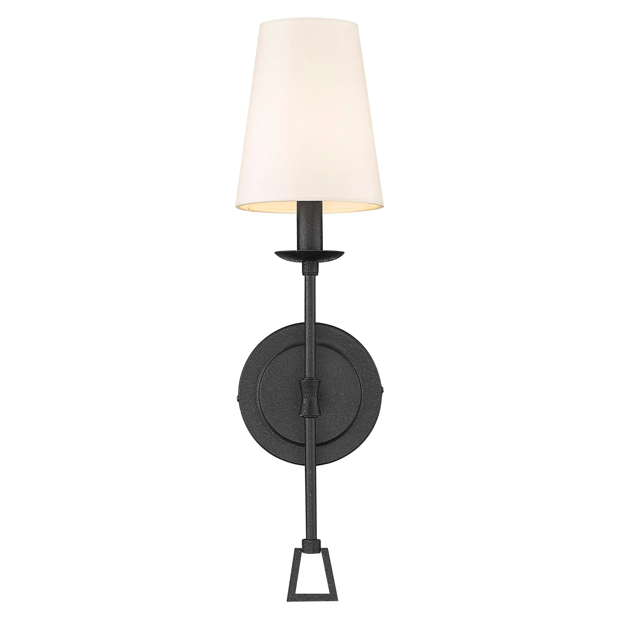 Matte Black Modern Traditional 1-light Wall Sconce | Overstock