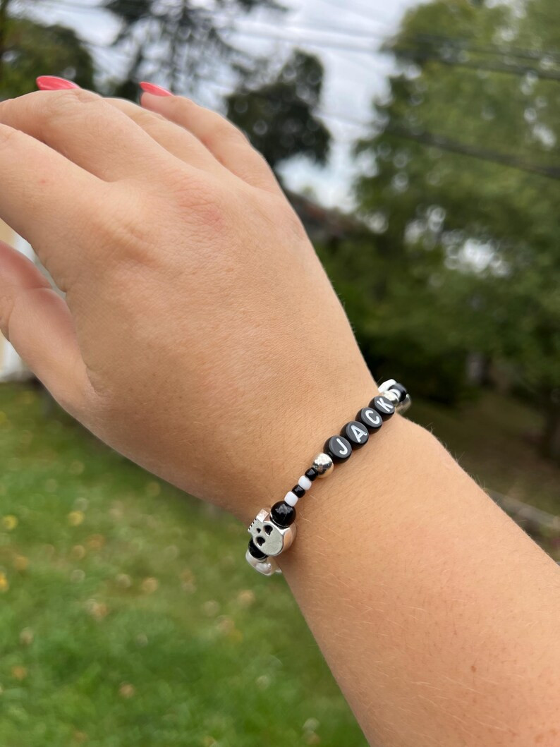 Nightmare Before Christmas Matching Jack and Sally Set of Beaded Bracelets - Etsy | Etsy (US)