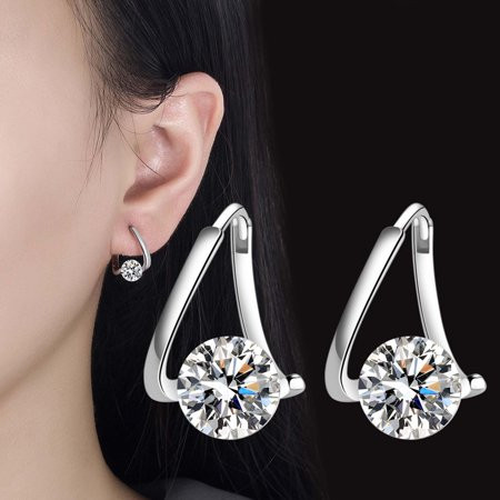 Beauty Clearance Under $10 Earrings Irregular High-End Earrings For Women Sliver-A | Walmart (US)