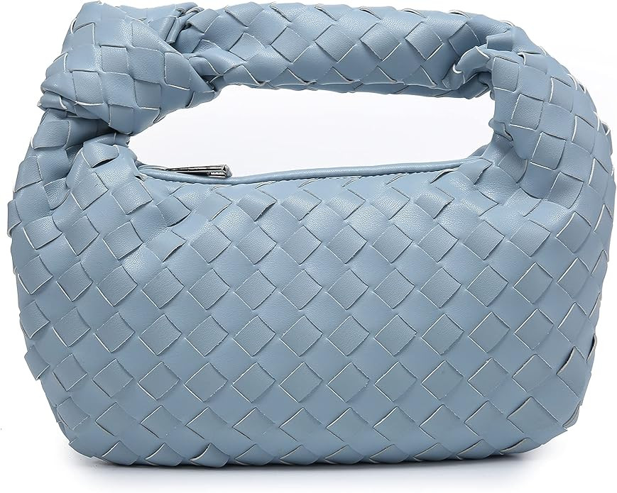 Soulright PU Leather Woven HandBag Fashion Shoulder Bag Knoted Women Purse Woven Hobo Hand Clutch... | Amazon (US)