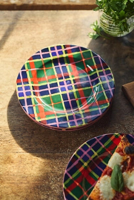 Tartan Stoneware Dessert Plate | Anthropologie (US)