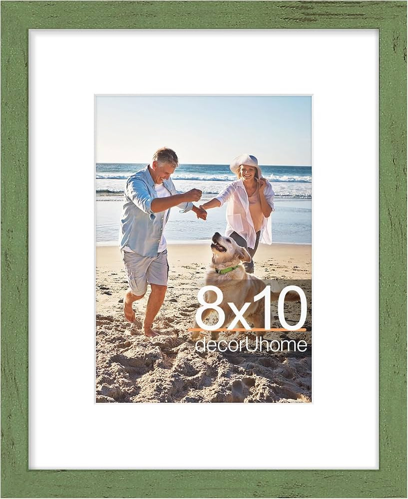 decorUhome 8x10 Picture Frame, Display Pictures 5x7 with Mat or 8x10 without Mat, Wall & Tabletop... | Amazon (US)
