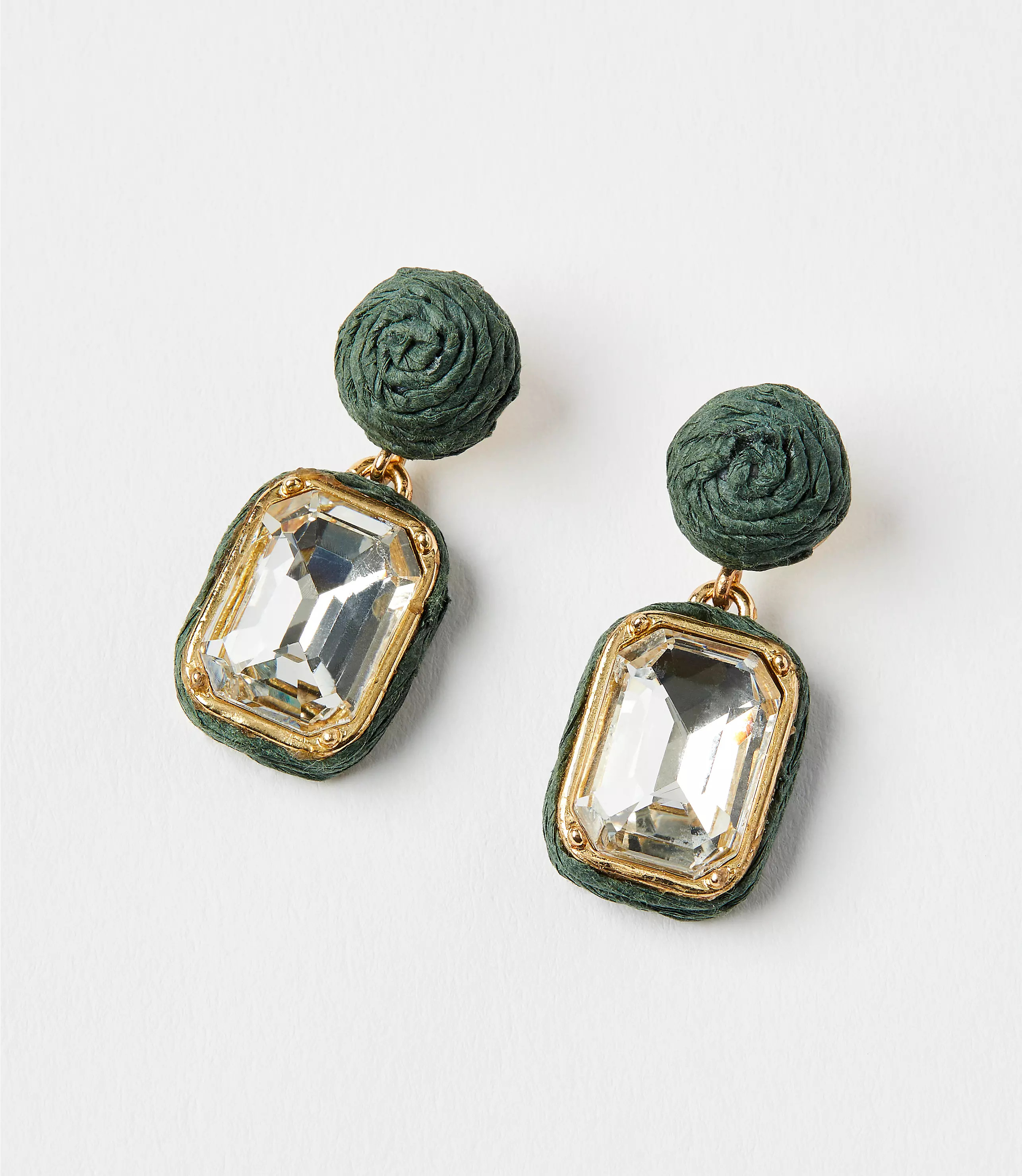 Fabric Wrapped Drop Earrings | LOFT