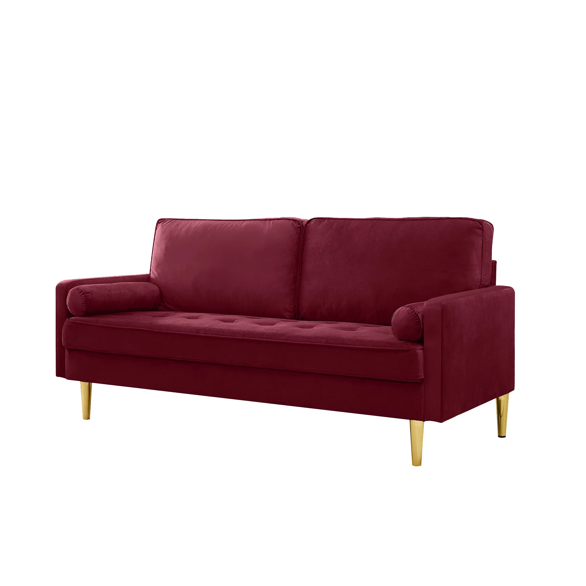 Velvet Fabric 66.9"W 2-Seat Sofa | Wayfair North America
