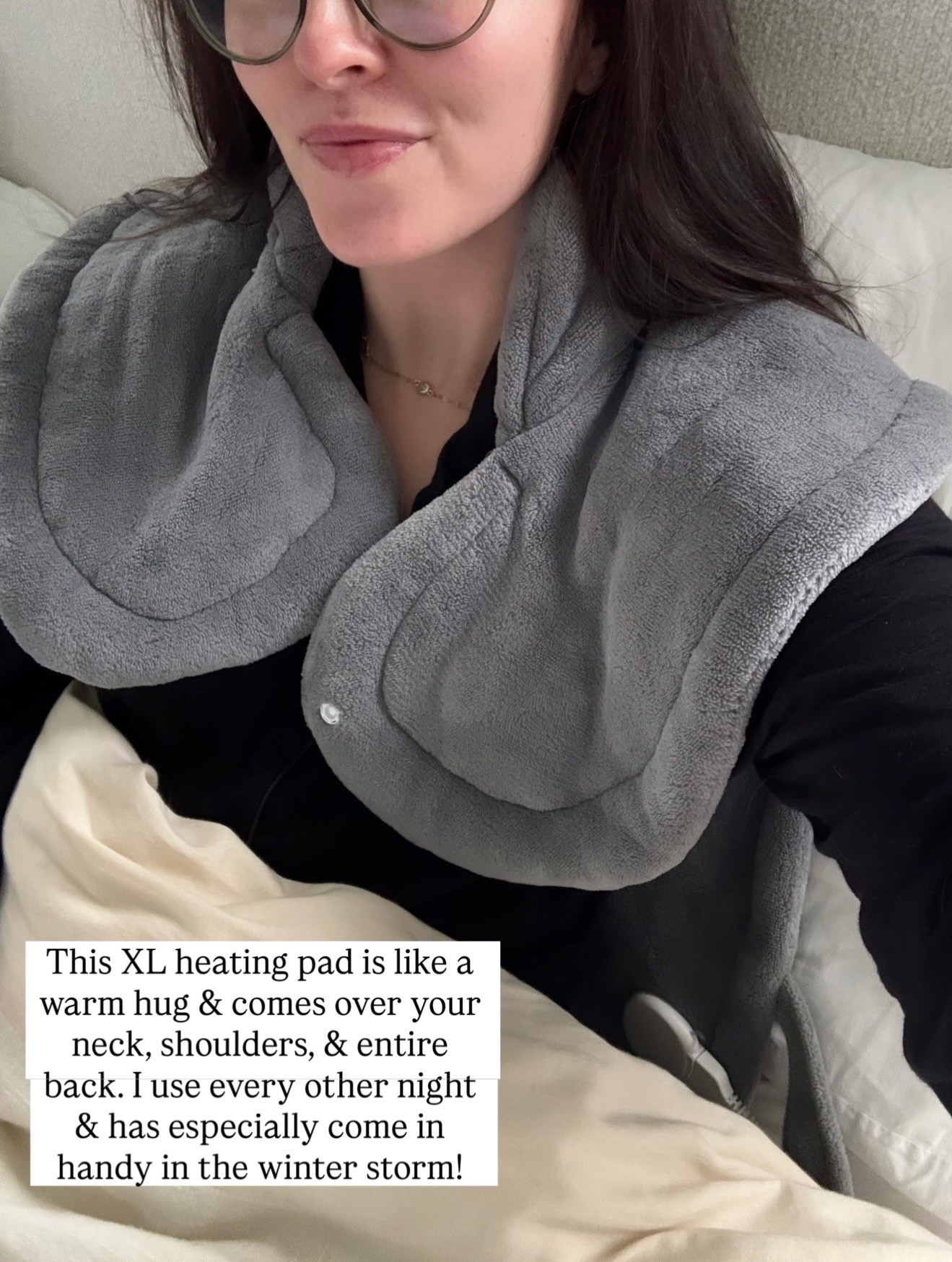 XL Amazon heating pad. One of my favorite Home editions of 2025 and been using it all of 2026 so far especially during these winter storms! Cozy home. ￼

#LTKHome