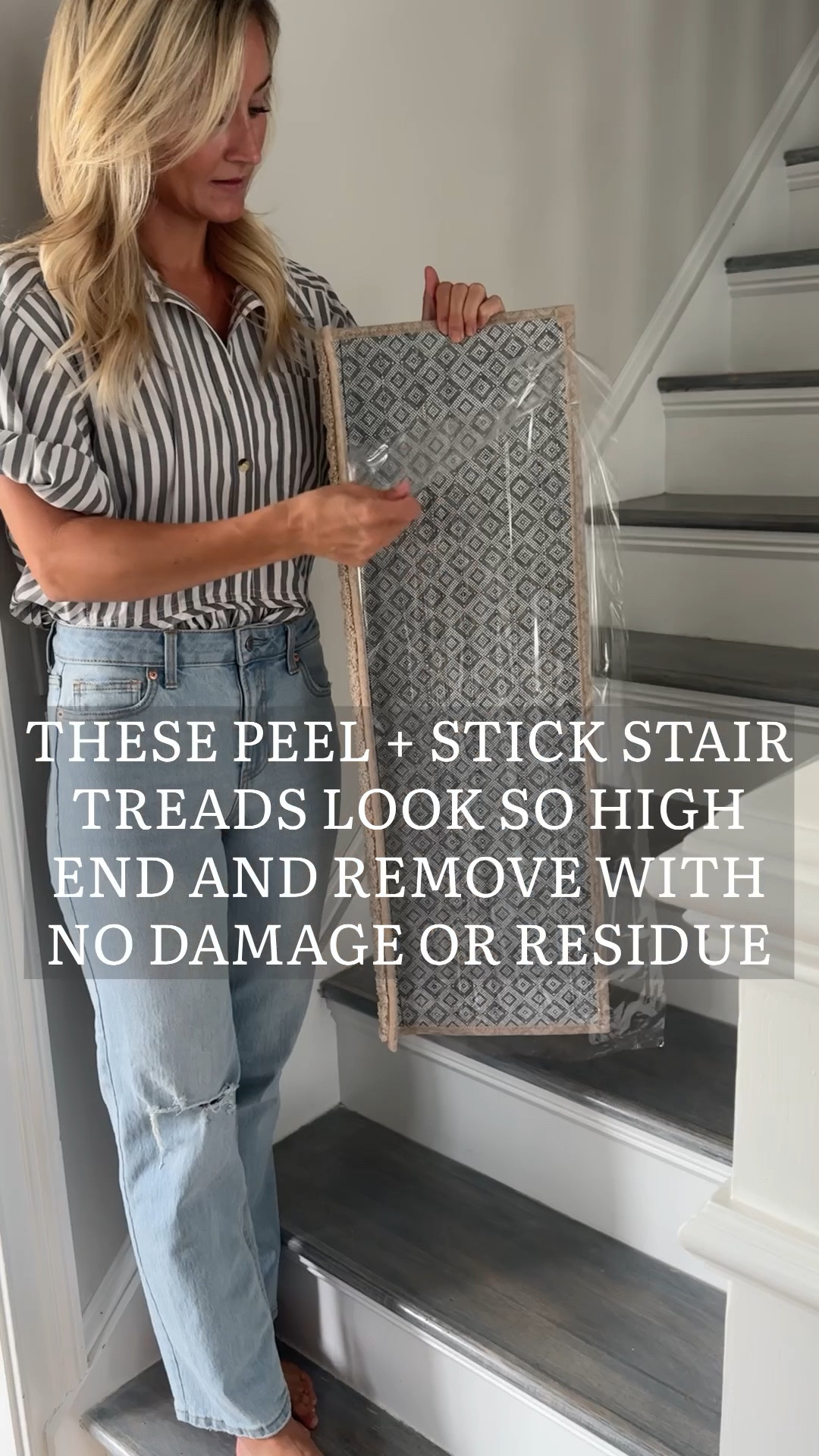 These peel and stick stair treads are durable and excellent quality! No more falling down the stairs-- if you have little ones or pets, these are great  

#LTKHome