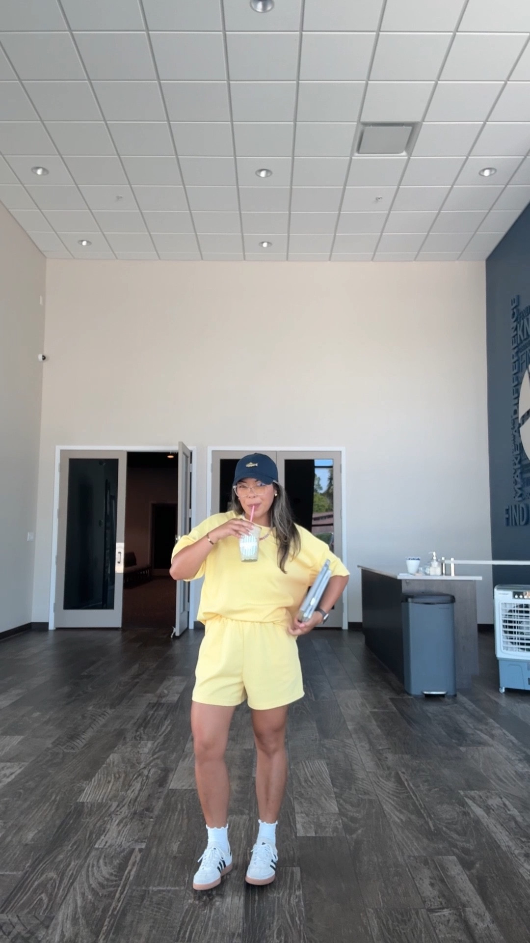 Spring time fit ✨ love this new Amazon set! The quality is so nice! The top fits a little boxy. Wearing a small. 

#LTKootd #LTKgrwm #LTKPetite