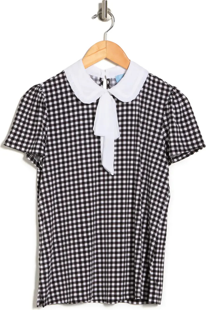 CeCe Gingham Peter Pan Collar T-Shirt | Nordstromrack | Nordstrom Rack