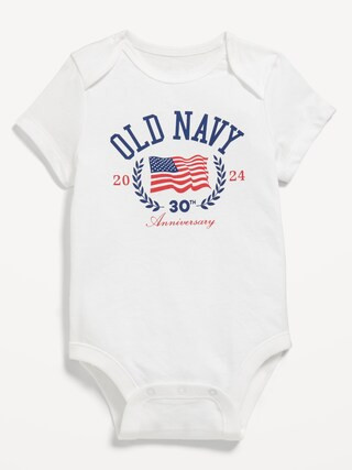 Unisex Matching Short-Sleeve Logo-Graphic Bodysuit for Baby | Old Navy (US)