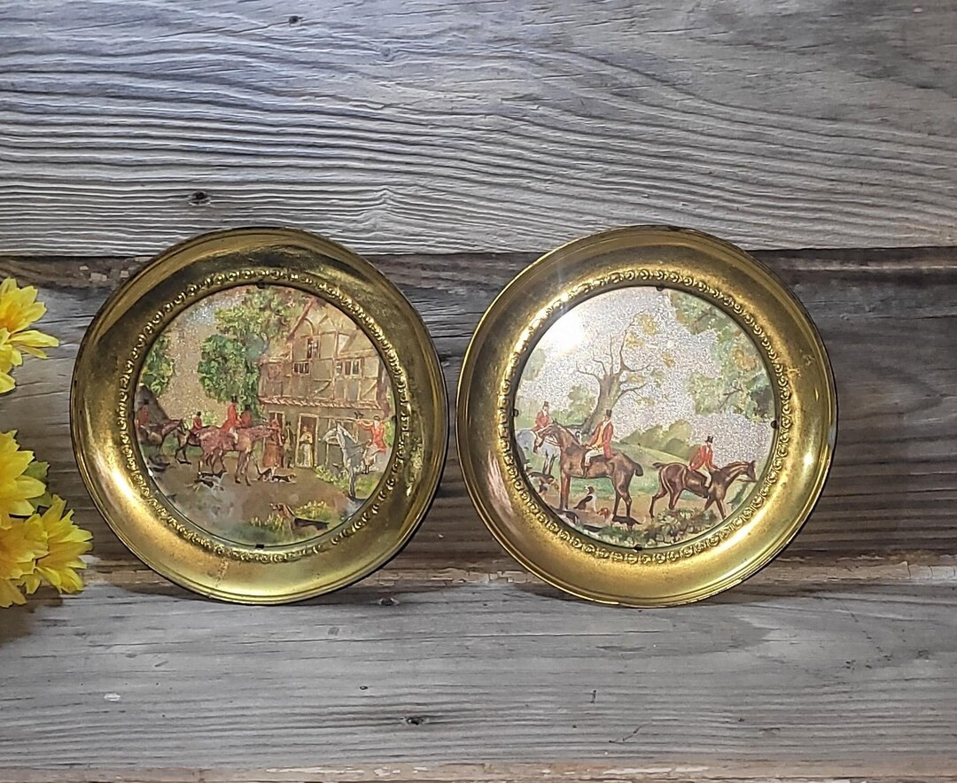MCM Vintage Bass Plate Wall Hanging Pair - Etsy | Etsy (US)