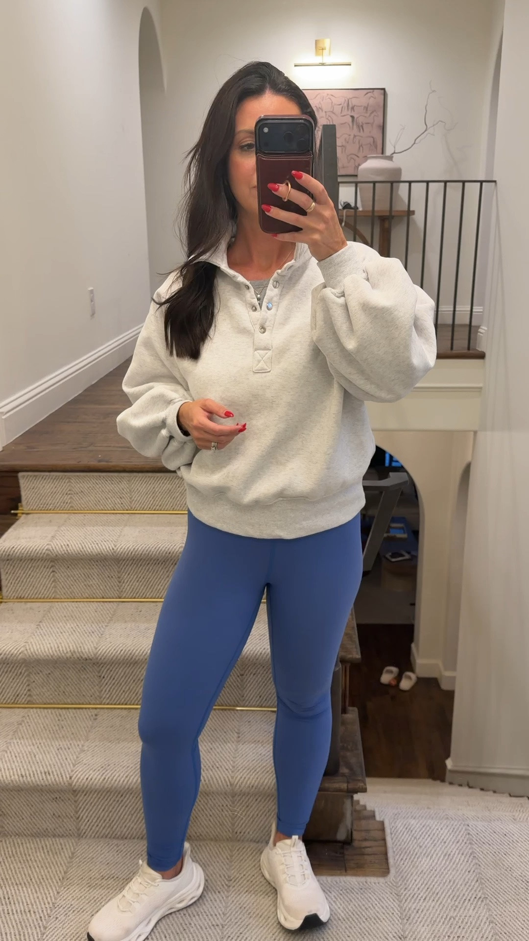 The BEST Amazon leggings! I have them in so many colors, softest material and good fit. And love the feminine touches on this comfy pull over!

#LTKOver40 #LTKActive #LTKootd
