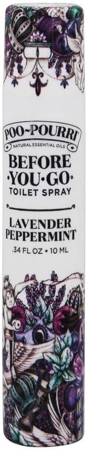 Poo-Pourri Before-You-Go Toilet Spray, Lavender Peppermint, Travel Size 10 mL - Lavender, Pepperm... | Amazon (US)