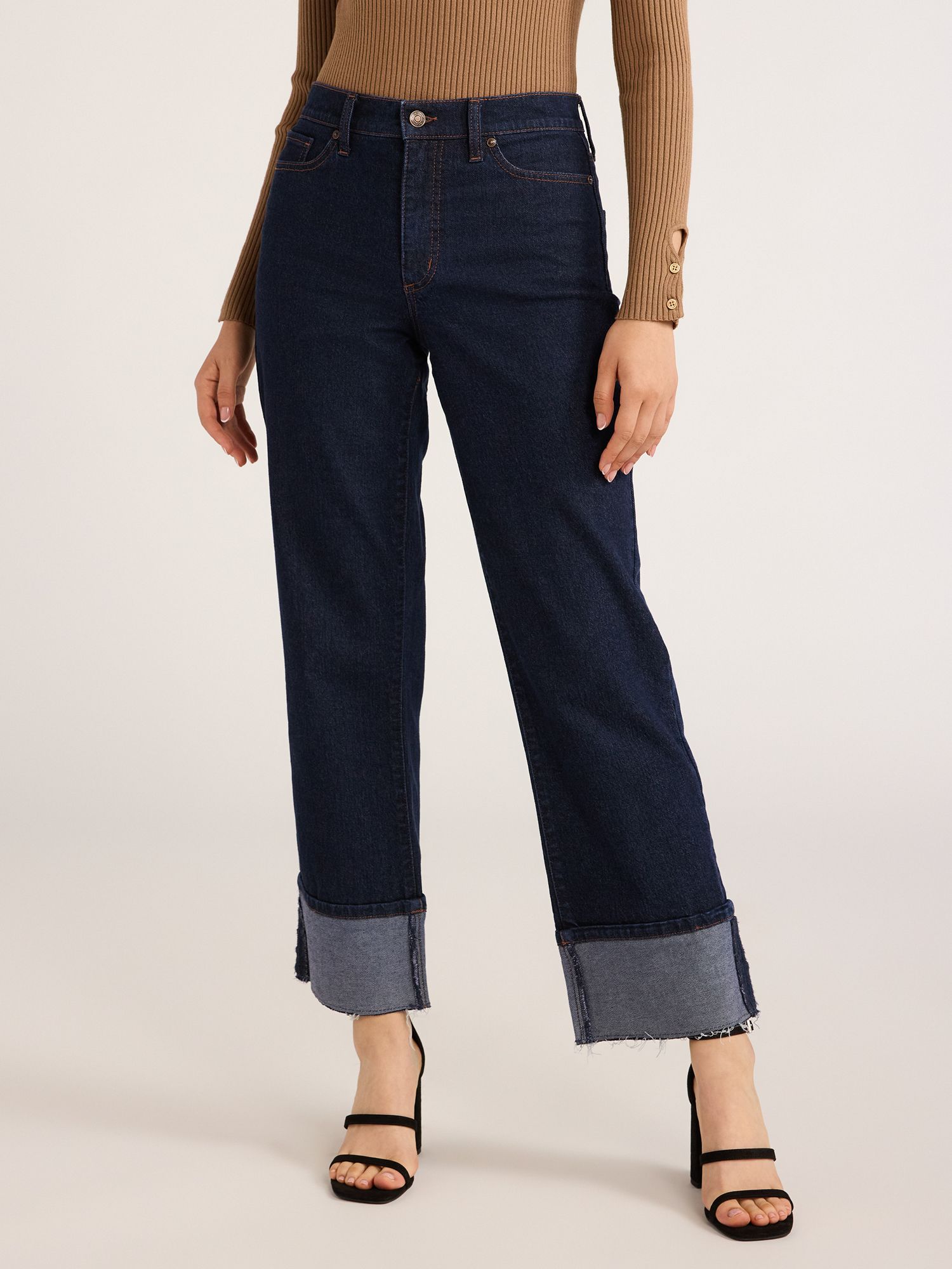 Scoop Women's Benton High Rise Straight Jeans, Sizes 0-20 - Walmart.com | Walmart (US)