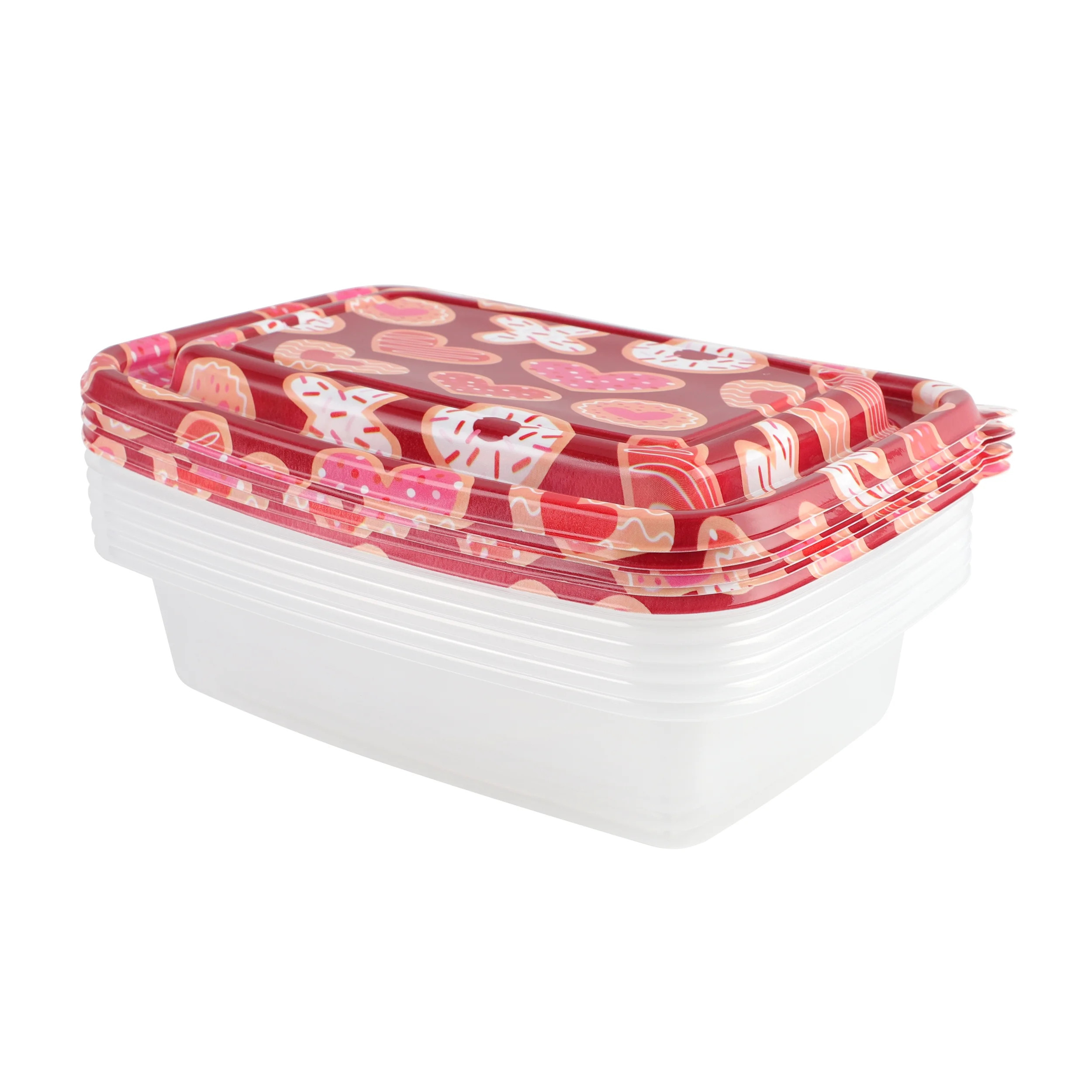 Cook with Color, Patterned Food Storage Containers with Lids, 12 Piece Set, 1000 mL, Best Used fo... | Walmart (US)