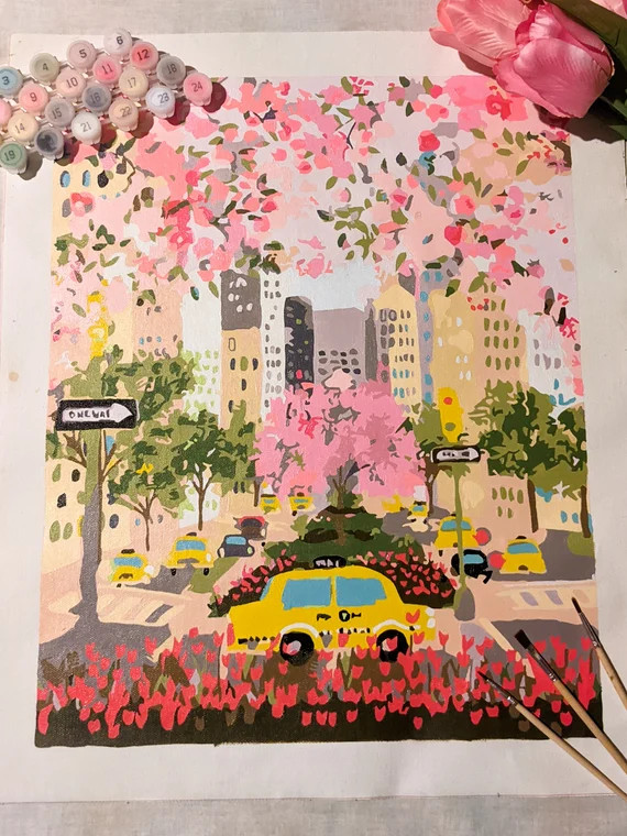 NYC Spring Cherry Blossom Flowers New York City by Joy Laforme | Etsy | Etsy (US)
